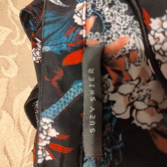 🍒 Exquisite Asian Inspired Floral Keyhole Mandarin Collar Dress Top - LJ - Picture 11 of 15